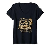 Womens Dolly Parton Country Music Star V-Neck T-Shirt