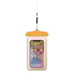 Vattentätt Mobilfodral PVC Med Lanyard - Orange