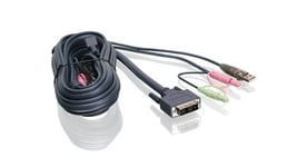 IOGEAR DVI KVM cable dual link 1,8 m. (G2L7D02UI)