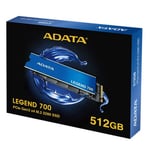 ADATA LEGEND 700 512GB SSD PCIe Gen3 x4 M.2 2280 Solid State Drive