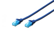 CAT 5e U-UTP patch cord, PVC AWG 26/7, length 0.5 m, blue