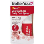 BetterYou  DLux+ Vitamin D+K2 Daily Oral Spray - 12 ml.     FREE P&P