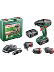 Bosch AdvancedImpact 18 cordless two-speed hammer drill: 2x battery charger accessories