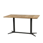 Cane-Line - Cafebordsunderrede rekt. - Drop - Lava Grey/bordsskiva 130X75 cm - Drop - Teak - Småbord & Sidobord utomhus - Träfärgad,Grå