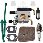 Förgasarbyte för Stihl Fs38 Fs45 Fs46 Fs55 Km55 Fs85 Trimmer med luftbränslefilterpackning