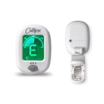 Carry-on CT-1 Accordeur chromatique à clipser pour guitare, basse, ukulélé C avec écran LCD pivotant Blanc