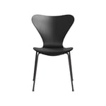 Fritz Hansen Sjuan 3107 stol svart, målad ask, grafitgrått stativ