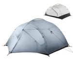 3 Person 4 Season 15D Camping Tent Outdoor Ultralight Hiking Backpacking Hunting Waterproof Tents Ground Sheet fishing tent tents blackout tent camping (Color : 15D 4 season gray)