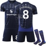 2024-2025 Manchester United Bortalag Barn Fotbollströja Kit Nr.8 B.Fernandes M