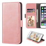 Nokia Lumia 530 Case, Leather Wallet Case with Cash & Card Slots Soft TPU Back Cover Magnet Flip Case for Nokia Lumia 530 (Pink)