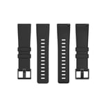 Svart Silikonbånd til Fitbit Versa / 2/ Lite L