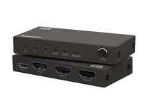 Répartiteur HDMI 4K120 Gaming - Marmitek Split 712-1 entrée / 2 Sorties - 8K60 - Répartiteur HDMI - 48Gbps - HDR 120 Hz - HDMI 2.1 - VRR-ALMM-QMS-QFT - Switch EDID - Boîtier métallique