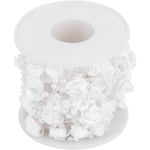 30m/rulle 4mm Ros Konstgjord Pärltråd Pärlor Girlang Snöre för DIY Bröllopsdekoration (Vit) White