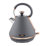 Tower Pyramid Kettle, Cavaletto, 1.7L, 3000W, T10044RGG, Grey and Rose Gold