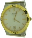 Classic Bulova 98DB015 Vit/Gulguldtonat stål Ø37 mm