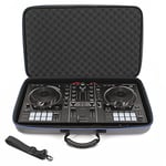 CASEMATIX DJ Controller Travel Case Compatible with Hercules Inpulse 500 - Hard Shell DJ Mixer Carrying Case with Shoulder Strap & Impact-Absorbing Foam for Audio Controllers and Audio Equipment