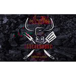 LILENO HOME Tapis de barbecue et barbecue 75 x 120 cm (Steakhouse anthracite) – comme tapis de protection de sol parfait pour les barbecues à gaz et au charbon de bois – Tapis de protection de sol