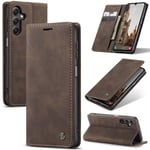 CaseMe Samsung Galaxy A16 Slimmat plånboksfodral, Brun