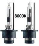 Xenon-lamput, D2R 2 kpl (8000K)