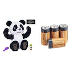 Furreal Friends - Peluche Interactive Cubby - Plum, Le Panda Curieux - Version française & Amazon Basics Lot de 4 Piles alcalines C 4 V
