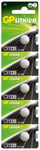 GP knappcellsbatteri, Lithium, CR1220/DL1220, 5-pack