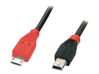 Lindy - USB-kabel - mini-USB typ B (hane) till mikro-USB typ B (hane) - USB 2.0 OTG - 1 m - formpressad - svart
