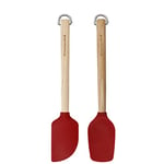 KitchenAid 2pc Mini Birchwood Spatulas Set - Empire Red