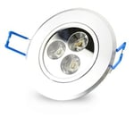 LEDlife 3W downlight - Hål: Ø7-8 cm, Mål: Ø8,4 cm, 4 cm hög, dimbar, 12V/24V - Dimbar : Dimbar, Kulör : Varm