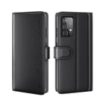 Äkta Läderfodral Samsung Galaxy A52 5G Svart