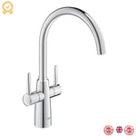 Grohe  Kitchen Mixer Tap Ambi Dual Lever Chrome Reference: 30189000