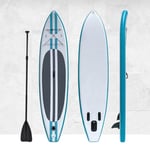 JRYⓇ Inflatable Stand Up Paddle Board Kit - 335 * 75 Cm, with Adjustable Paddle | Carry Backpack | Dual-action Pump | Ankle Safety Leash | Waterproof Dry Bag