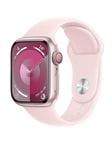 Apple Watch Series 9 (Gps + Cellular), 41Mm Pink Aluminium Case With Light Pink Sport Band - S/M