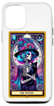 Coque pour iPhone 13 Pro Witch Black Cat Tarot Carte Squelette Skelly Magic Spell Wicca