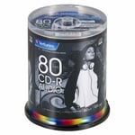 100 Verbatim JAPAN Blank CD-R Audio Music CDR 80min White Label MUR80FP100SV2