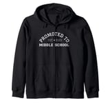 2023 Promoted To Middle School First Day Funny Student Class Zip Hoodie