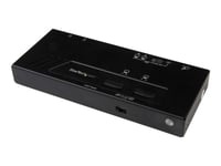 Startech.Com 2X2 Hdmi-Matrisswitch - 4K Med Snabbväxling Och Automatisk Avkänning - Video-/Ljudomkopplare - 2 X Hdmi - Skrivbordsmodell