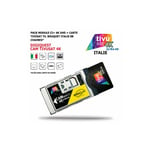 Pack Module ci+ cam Tivusat 4K + Carte Bouquet Tv Italien Digiquest 88 chaines Ultra, hd, via le Satellite hotbird 13 est