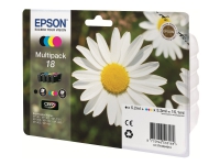Epson 18 Multipack - 4-pack - 15.1 ml - svart, gul, cyan, magenta - original - bläckpatron - för Expression Home XP-212, 215, 225, 312, 315, 322, 325, 412, 415, 422, 425
