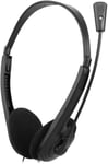Slim Light-Weight 3.5mm Wired Headset Headphones With Microphone For PC Laptop