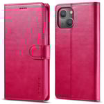 LC.IMEEKE Plånboksfodral till iPhone 15 - Rosa Rosa