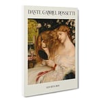 Lady Lilith By Dante Gabriel Rossetti Exhibition Museum Painting Canvas Wall Art Print Ready to Hang, Framed Picture for Living Room Bedroom Home Office Décor, 20x14 Inch (50x35 cm)