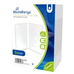 MediaRange Clear DVD Cases for 1 Disc 14mm (Pack of 5)