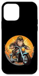 Coque pour iPhone 12 mini singe moto / motocycliste singe