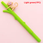 1/3pcs Ballpoint Gel Pen Monkey Shape Light Green 1pc