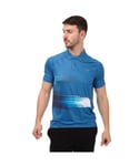 Lacoste Mens SPORT Novak Djokovic Print Stretch Polo Shirt in Blue - Size Small