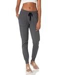 Amazon Essentials Women's Studio Terry Relaxed-Fit Jogging Bottoms, Charcoal Heather, XS
