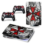 Autocollant Stickers de Protection pour Console Sony PS5 Edition Standard - - Resident Evil  (TN-PS5Disk-0334)