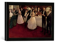 Kunst für Alle 'Image encadrée de Jean-Louis Forain The Buffet, 1884, d'art dans Le Cadre de Haute qualité Photos Fait Main, 40 x 30 cm, Noir Mat