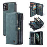 CaseMe 2-i-1 iPhone 11 fodral med plånbok - Grön