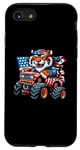 iPhone SE (2020) / 7 / 8 Patriotic Tiger 4th July Monster Truck American Case